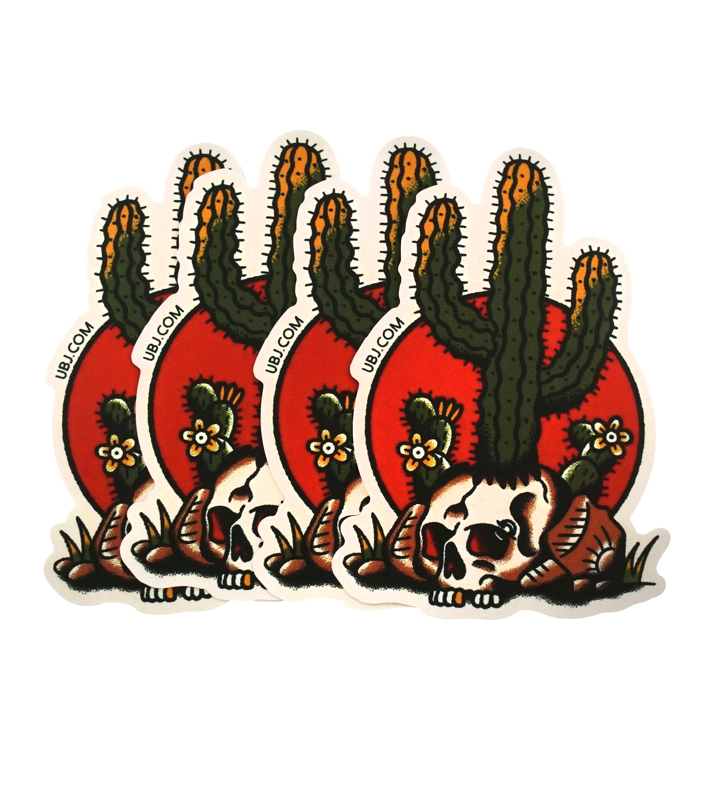 Cactus Skull Sticker Pack (4 pack)