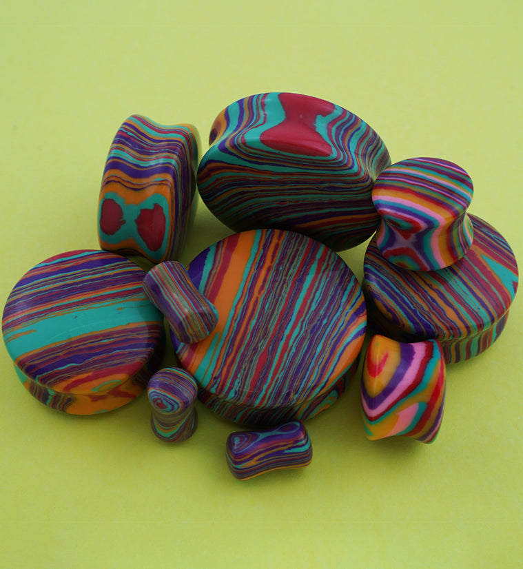 Candy Stripe Stone Plugs