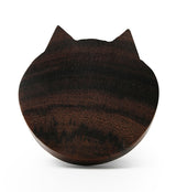 Carved Cat Face Sono Wood Plugs