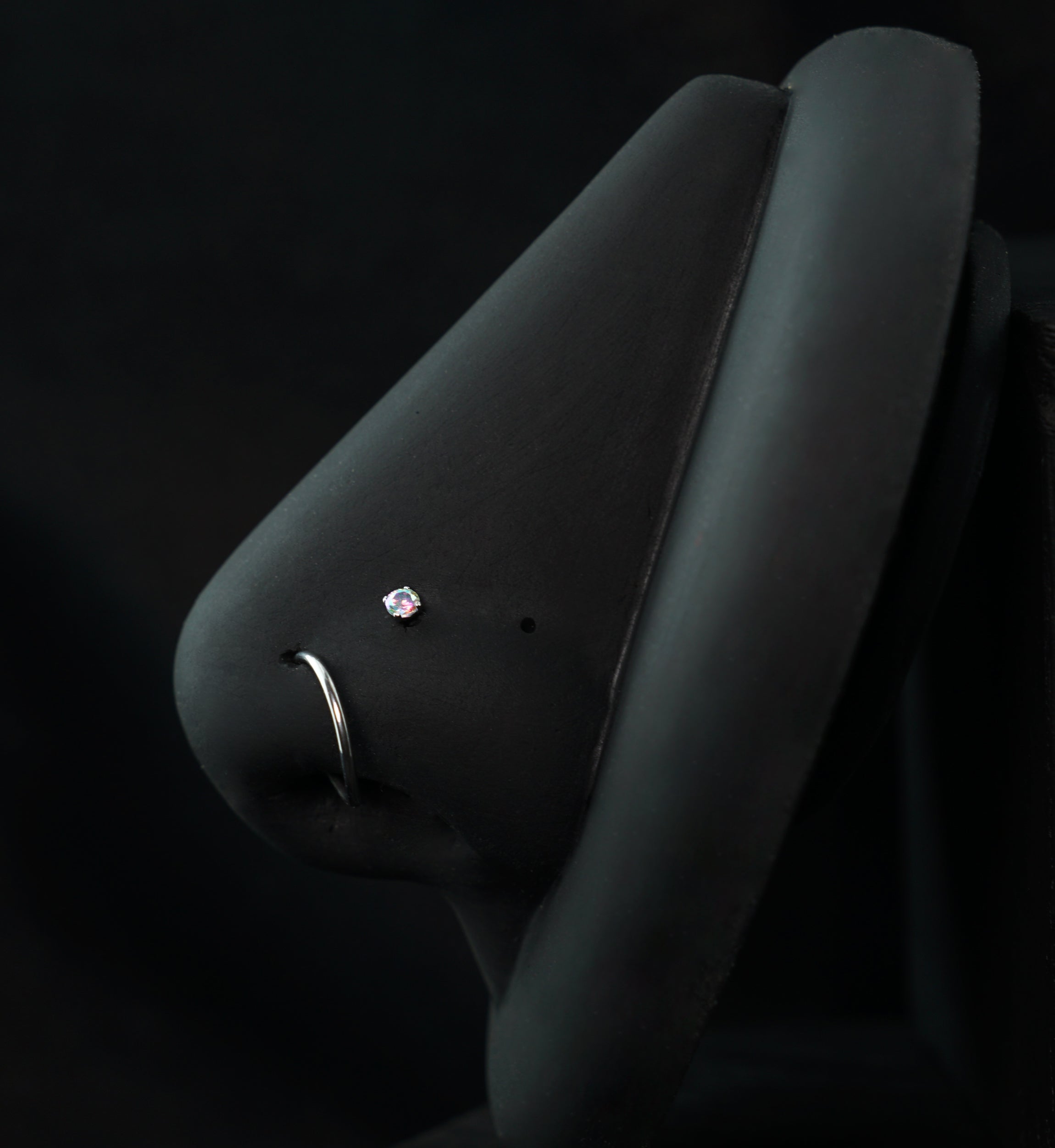 Celestial Rainbow Aurora CZ Stainless Steel L Bend/Stud/Hoop Variety Pack (6 Pack)