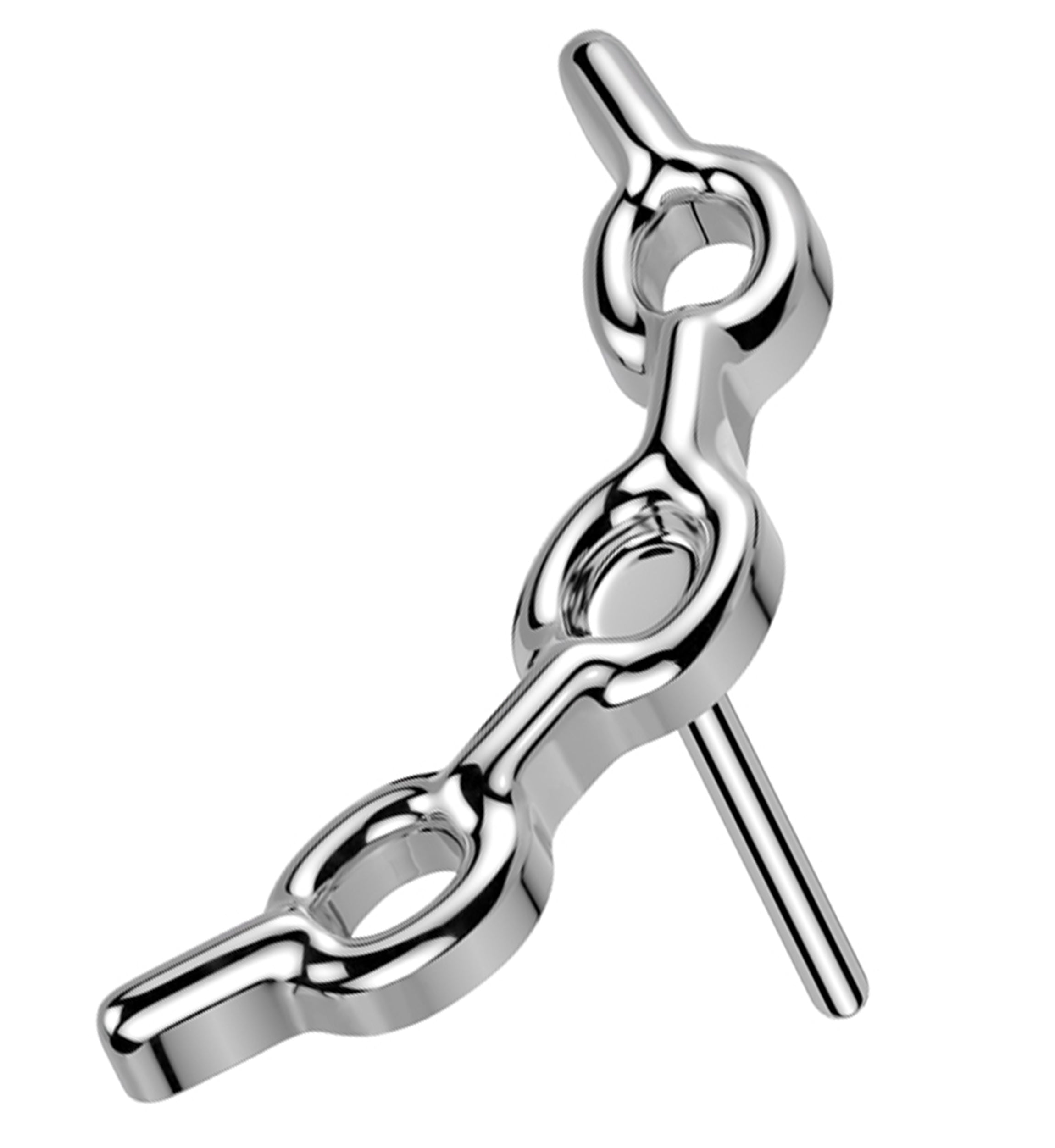 Chain Link Curve Titanium Threadless Top