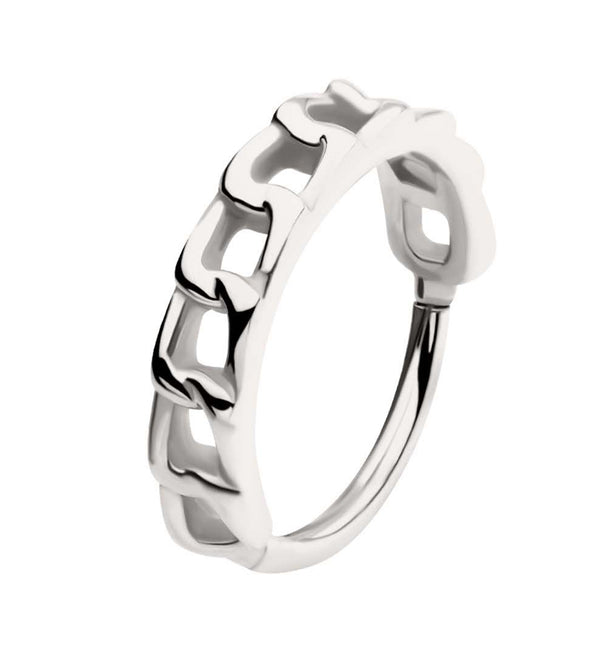 Chain Link Side Facing Stainless Steel Hinged Segment Ring