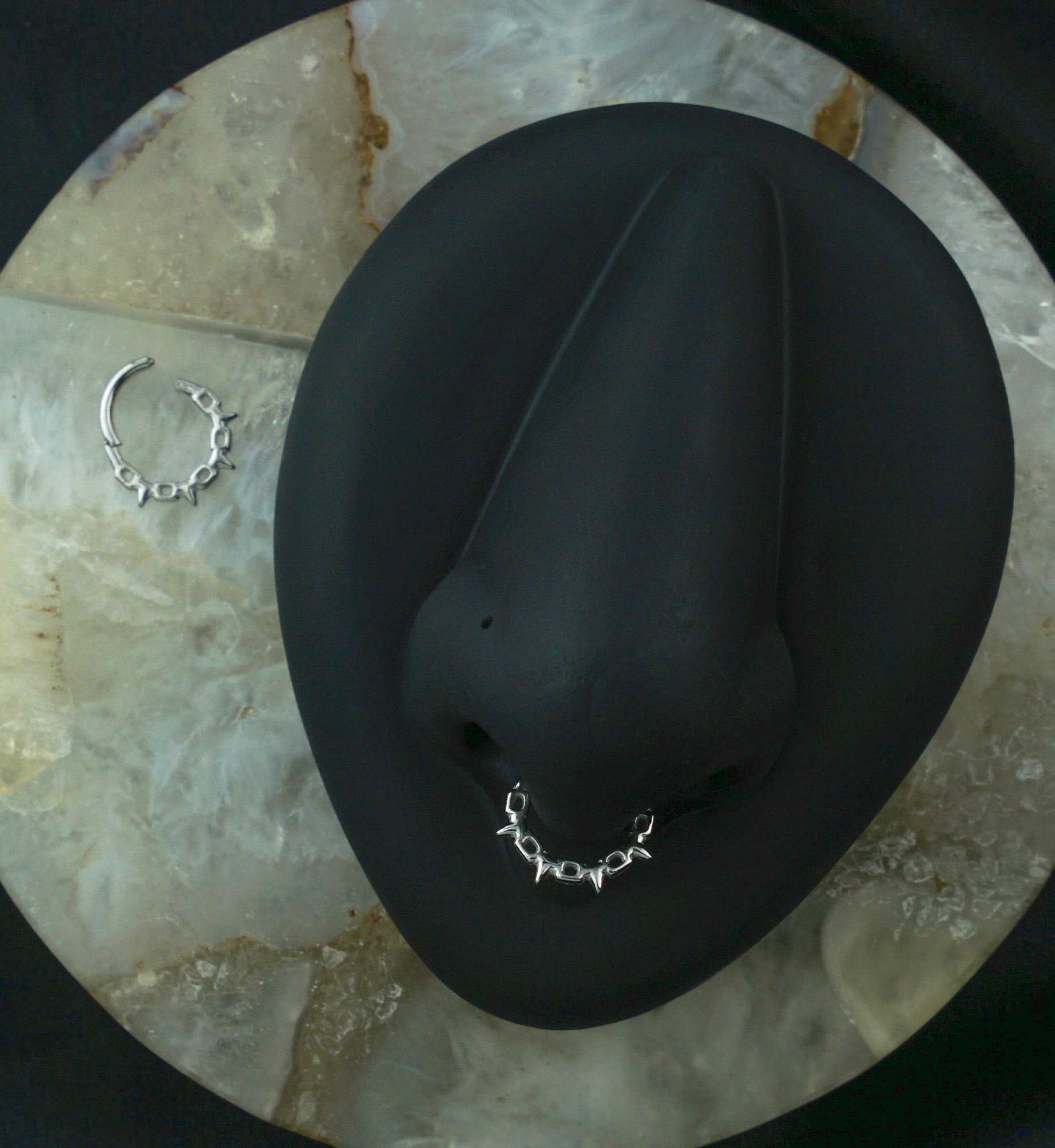 Chain Link Spikes Stainless Steel Hinged Segment Ring