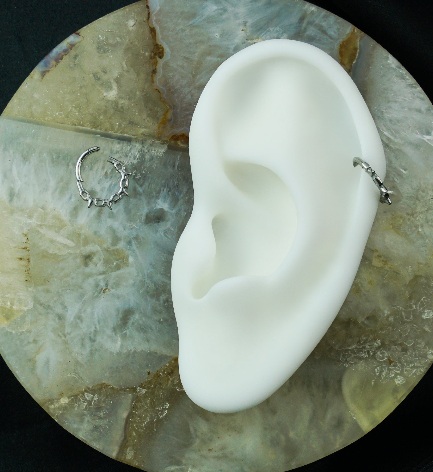 Chain Link Spikes Stainless Steel Hinged Segment Ring