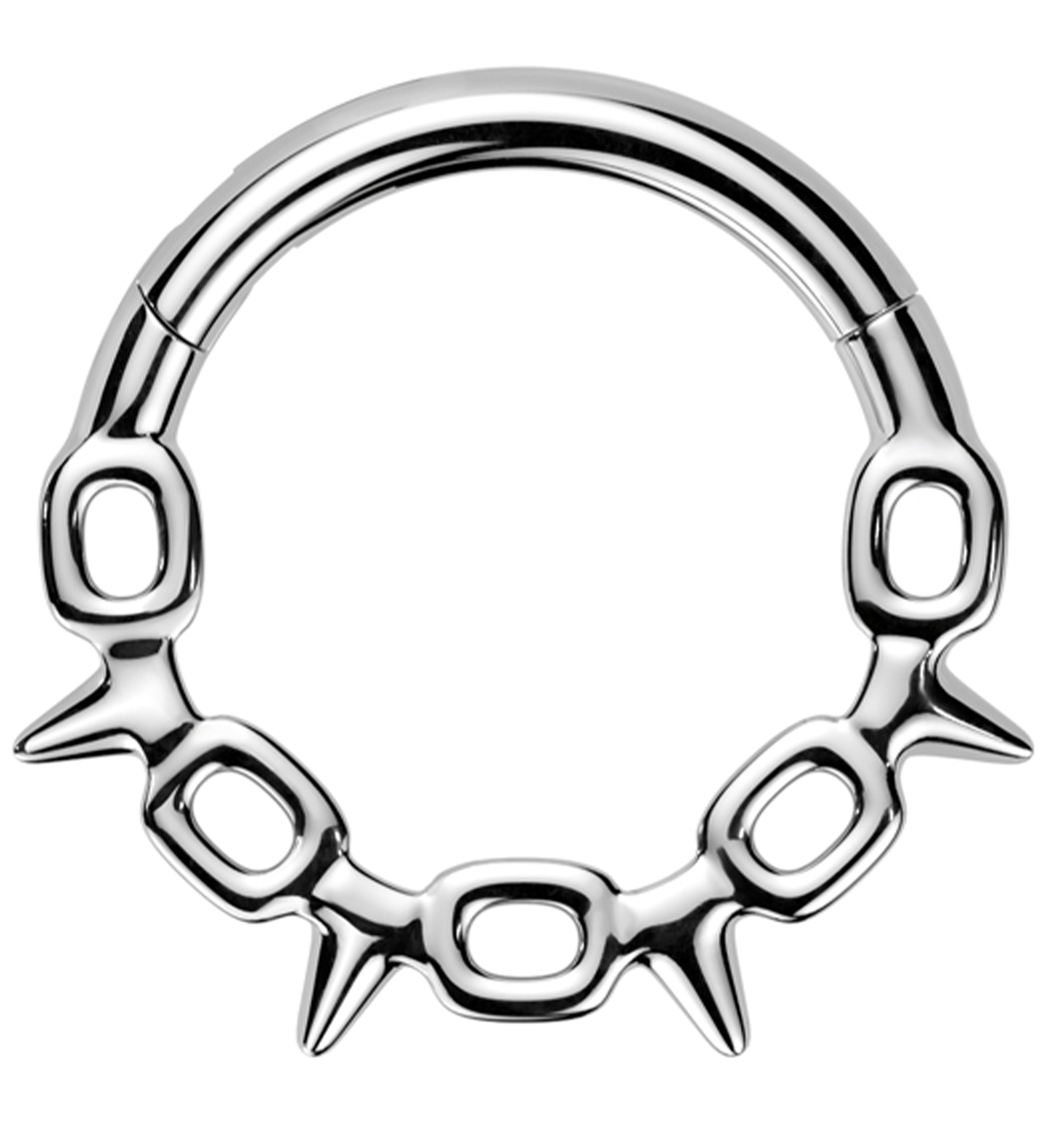 Chain Link Spikes Stainless Steel Hinged Segment Ring