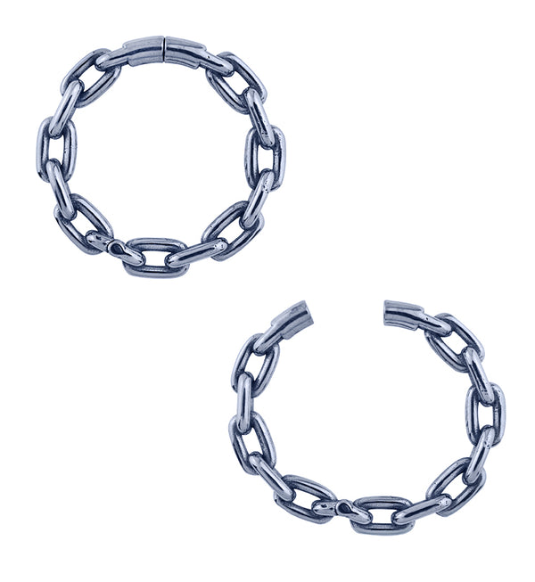 Chain Link Stainless Steel Hinged Ear Weights