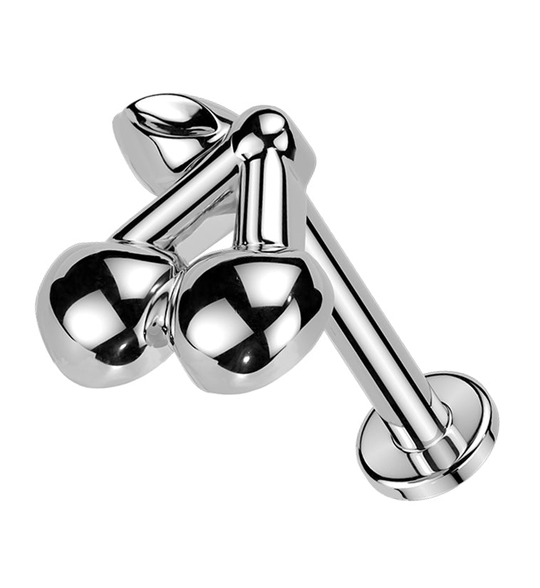 Cherry Stainless Steel Internally Threaded Labret