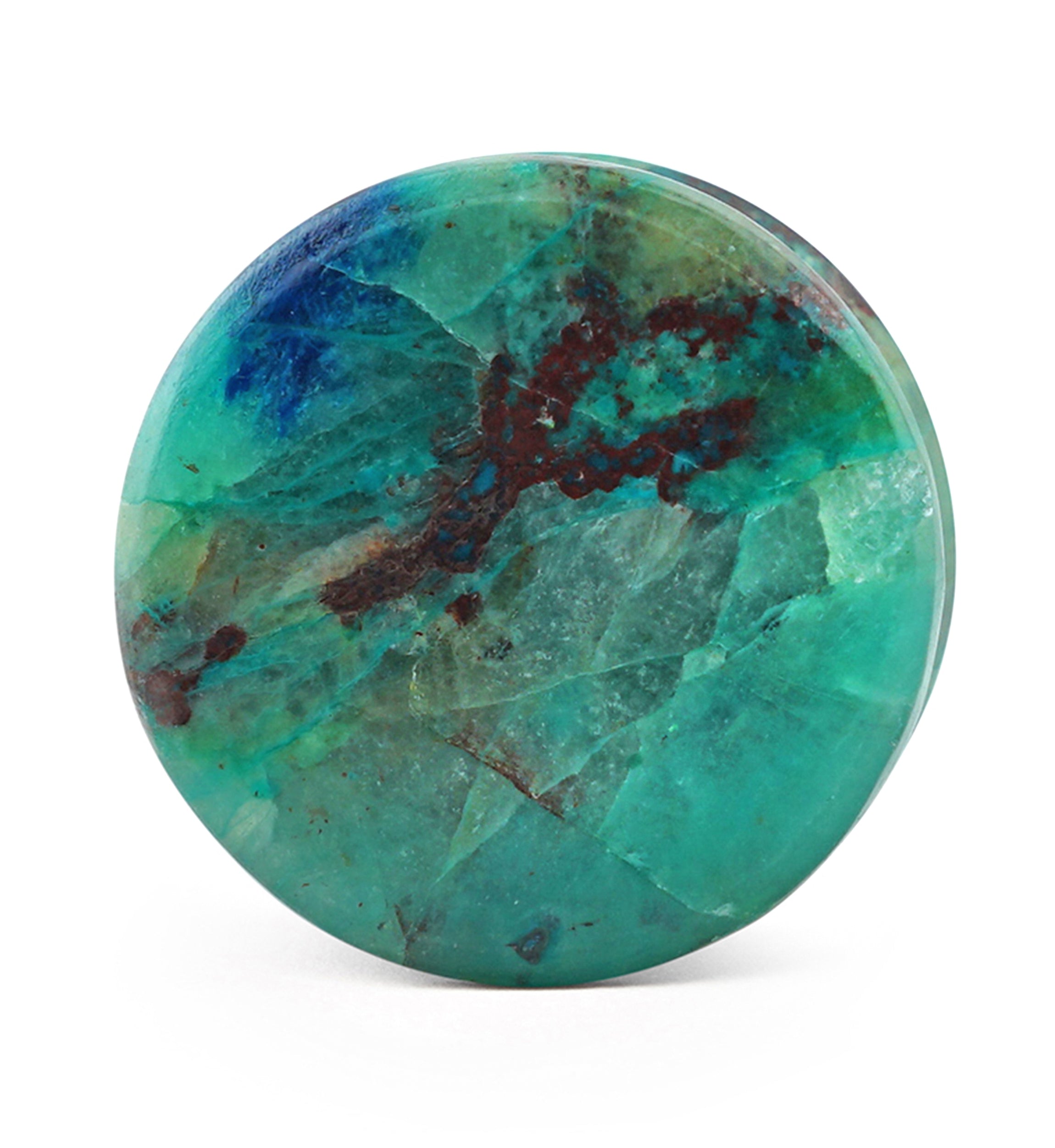 Chrysocolla Double Flare Stone Plugs (AA-Grade)