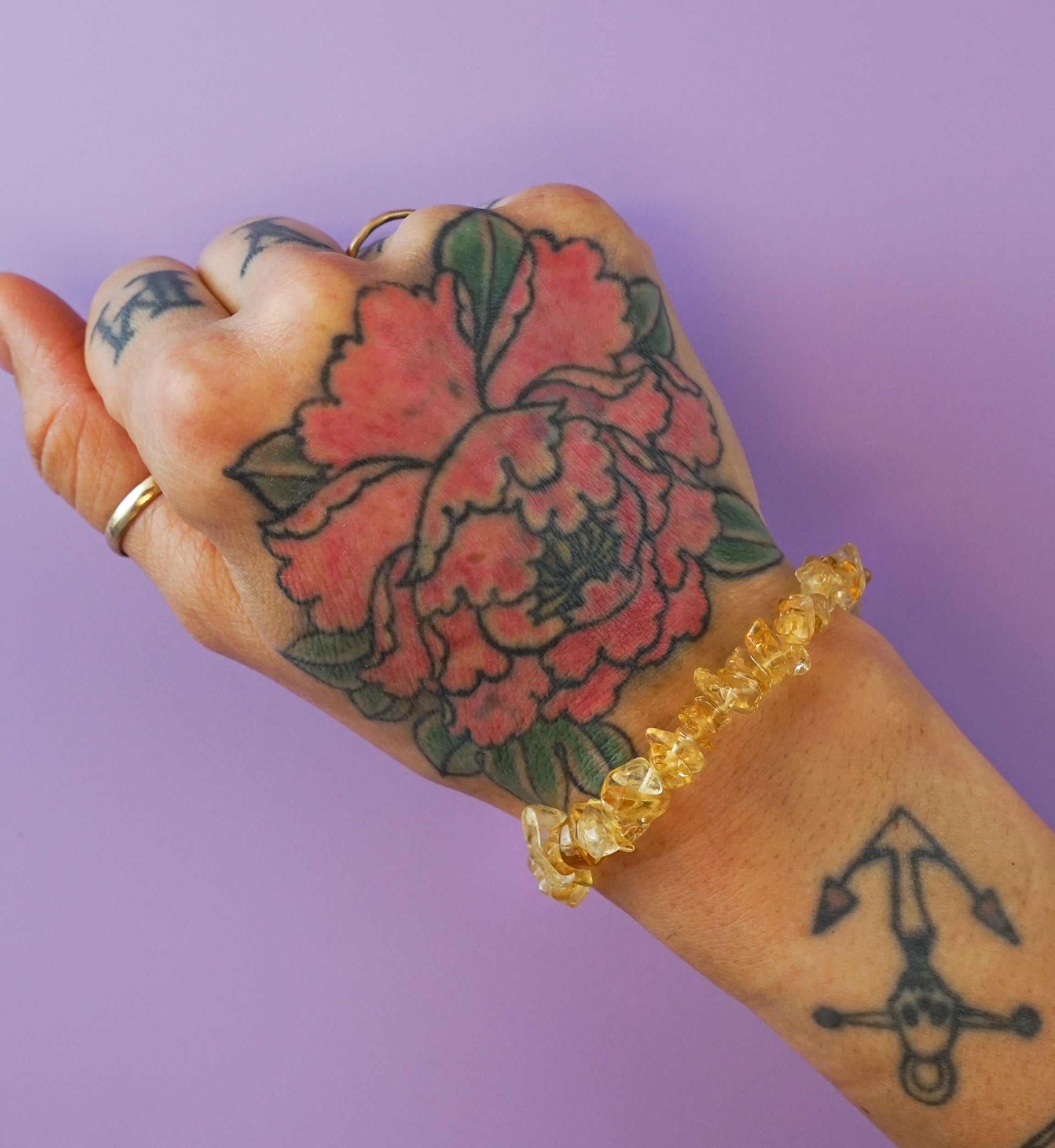 Citrine Chips Stone Bracelet