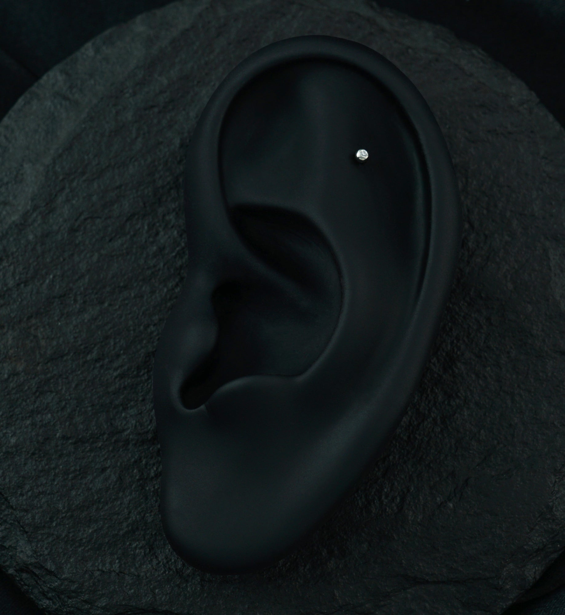 Clear CZ Gem Steel Flatback Labret