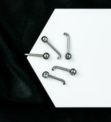 Clear CZ Vertical Clitoral Hood Internally Threaded Titanium Barbell (Post + One End Only)