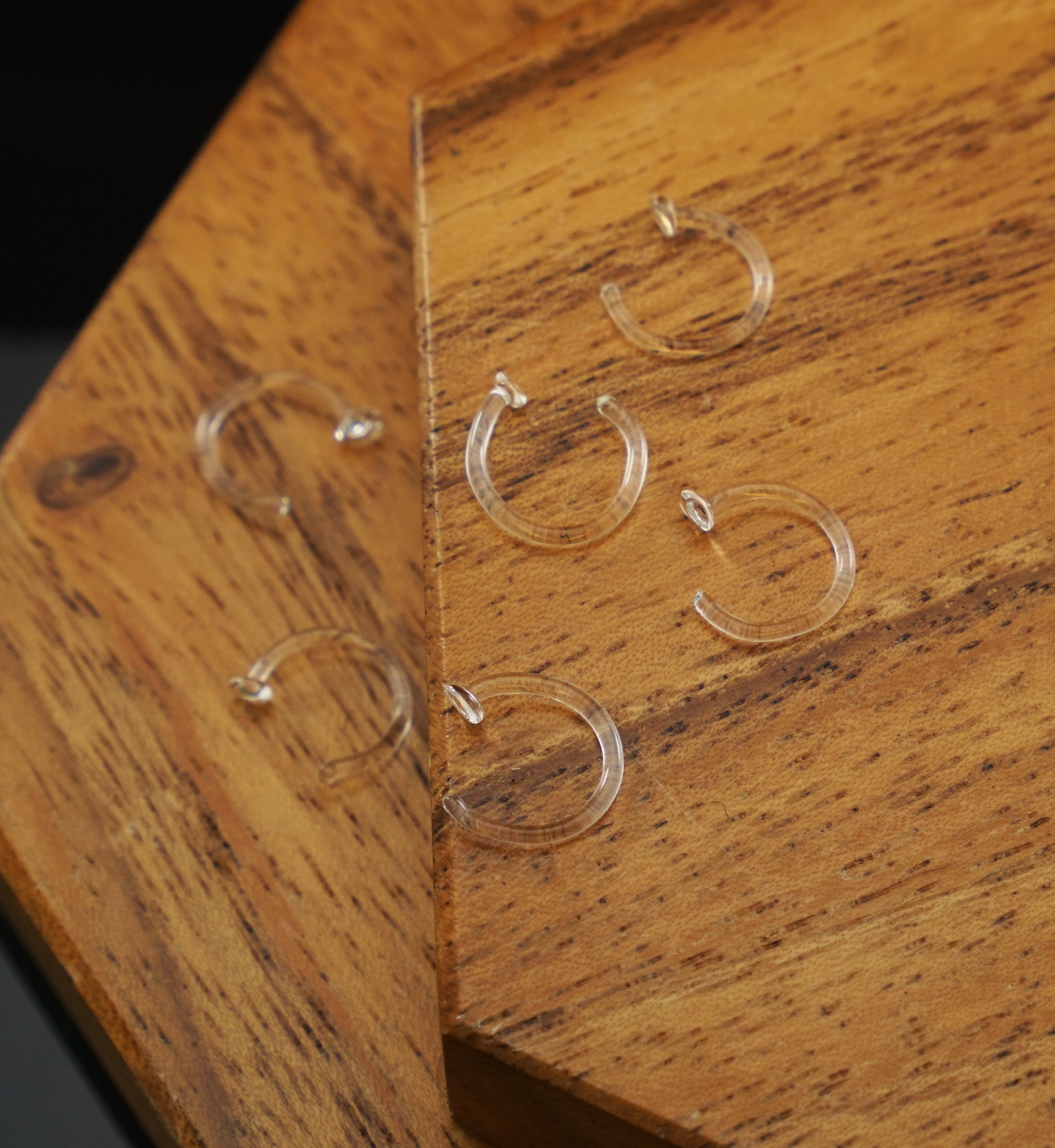 Clear Glass Hoop Nose Ring