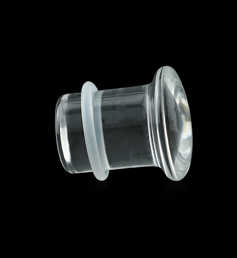 Clear Glass Plugs - Single Flare