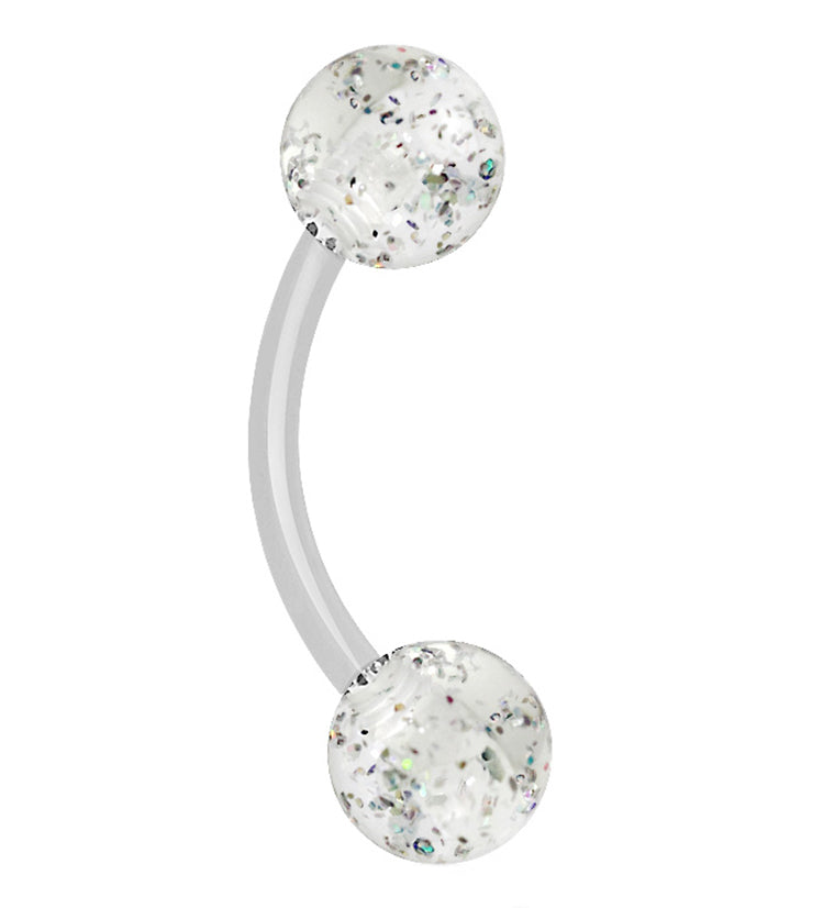 Glitter Color Curved Barbell