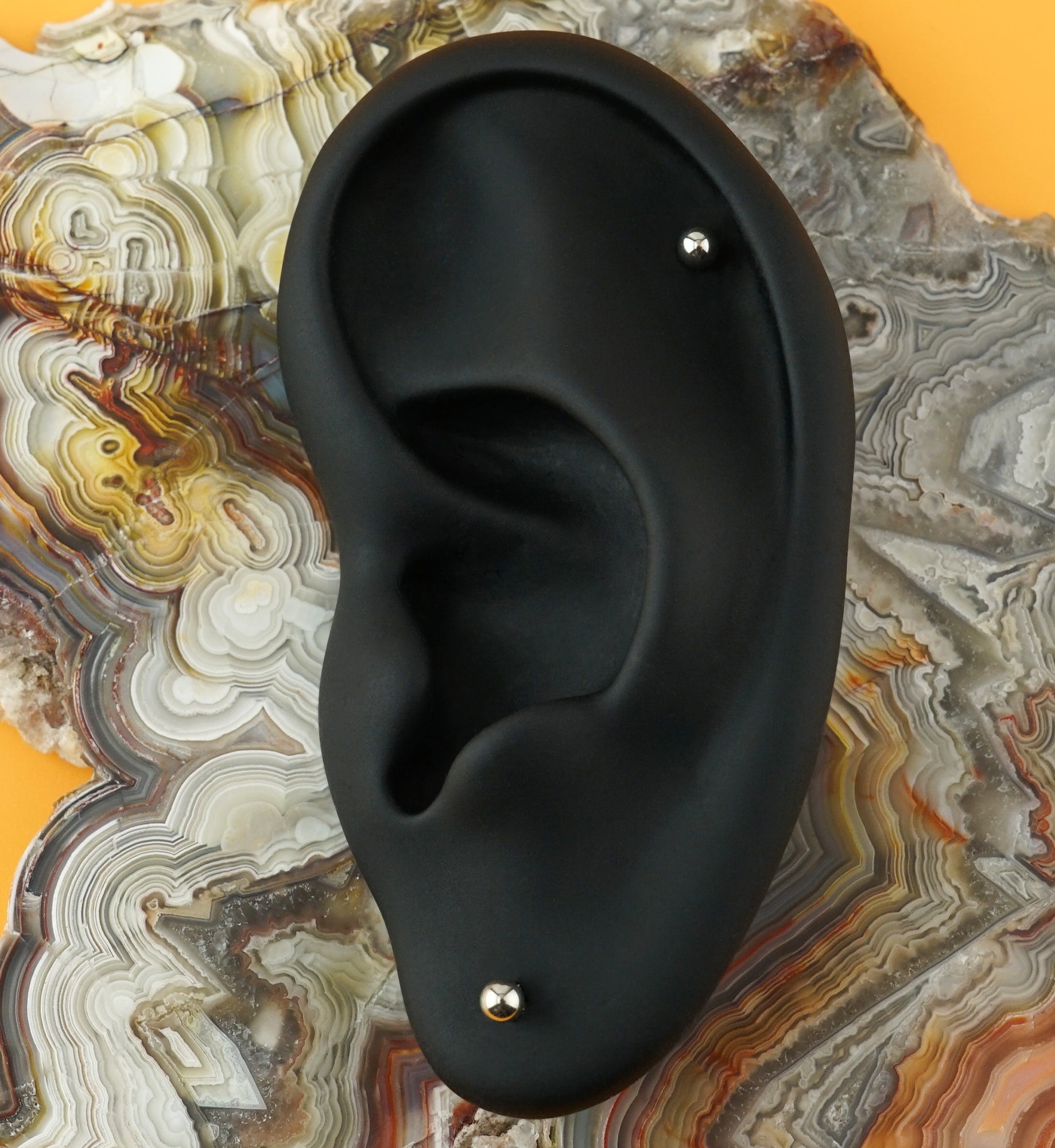 Clear Labret with Steel Ball