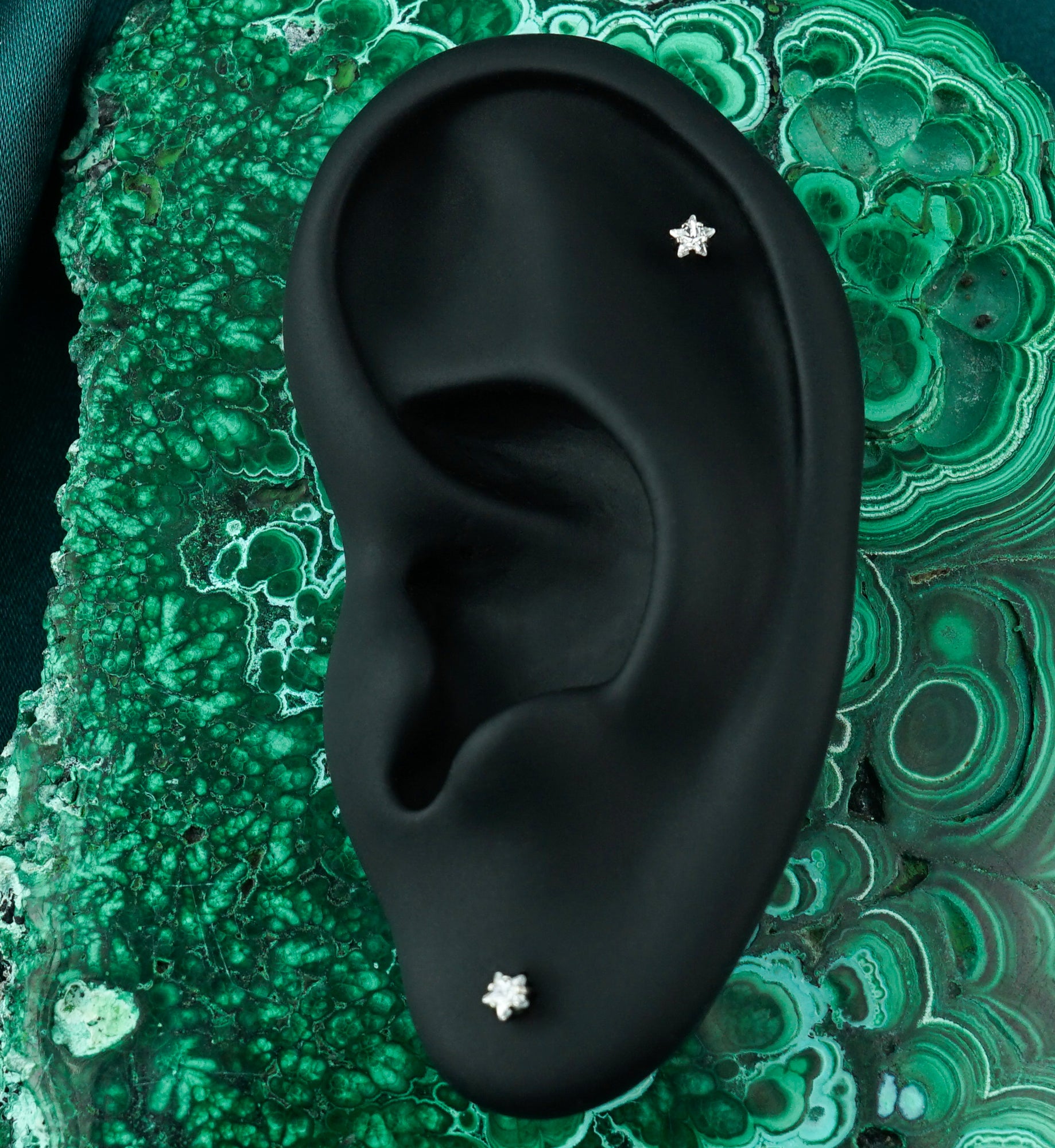 Clear Star CZ Labret Post