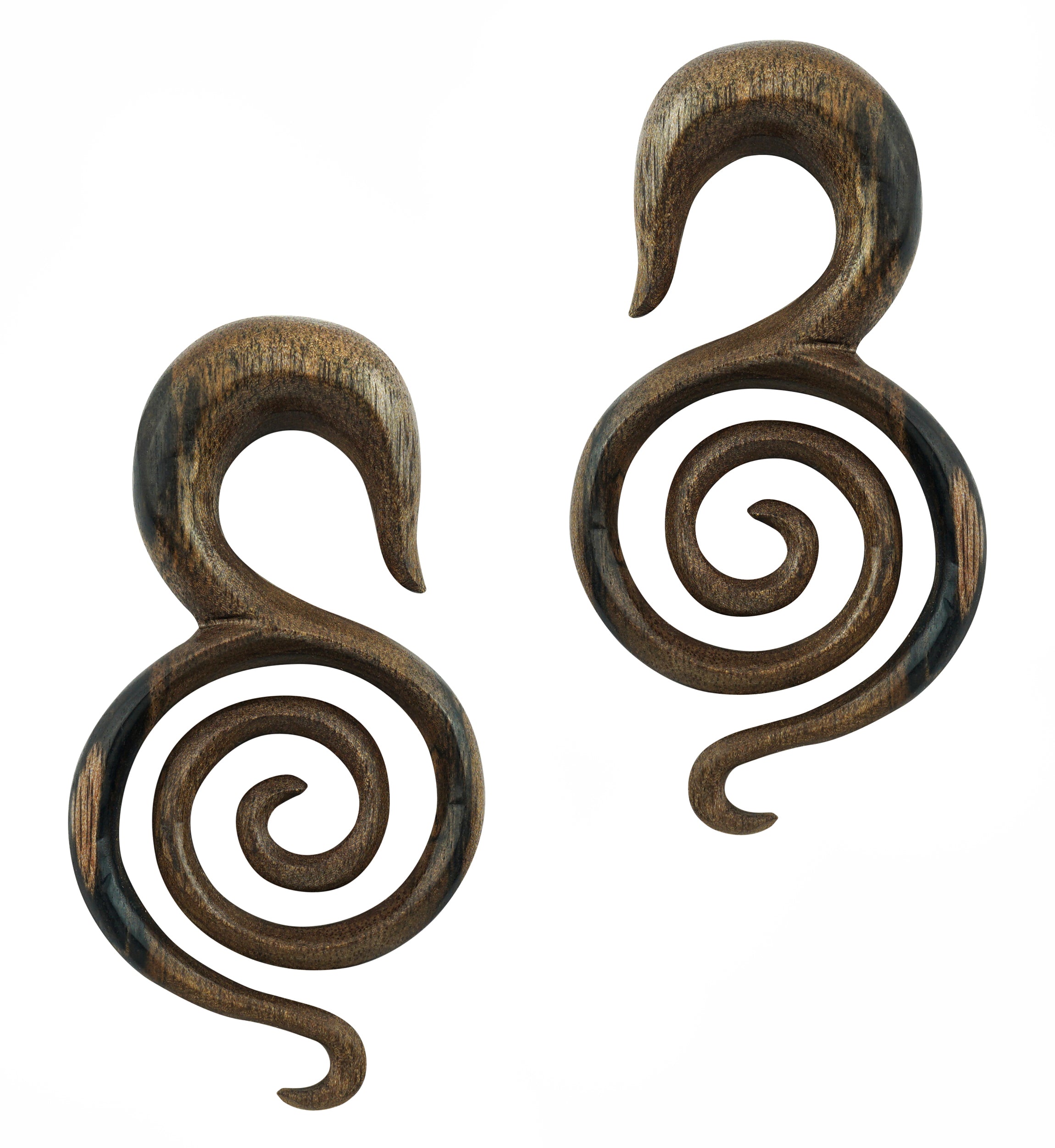 Coil Spiral Areng Wood Hangers