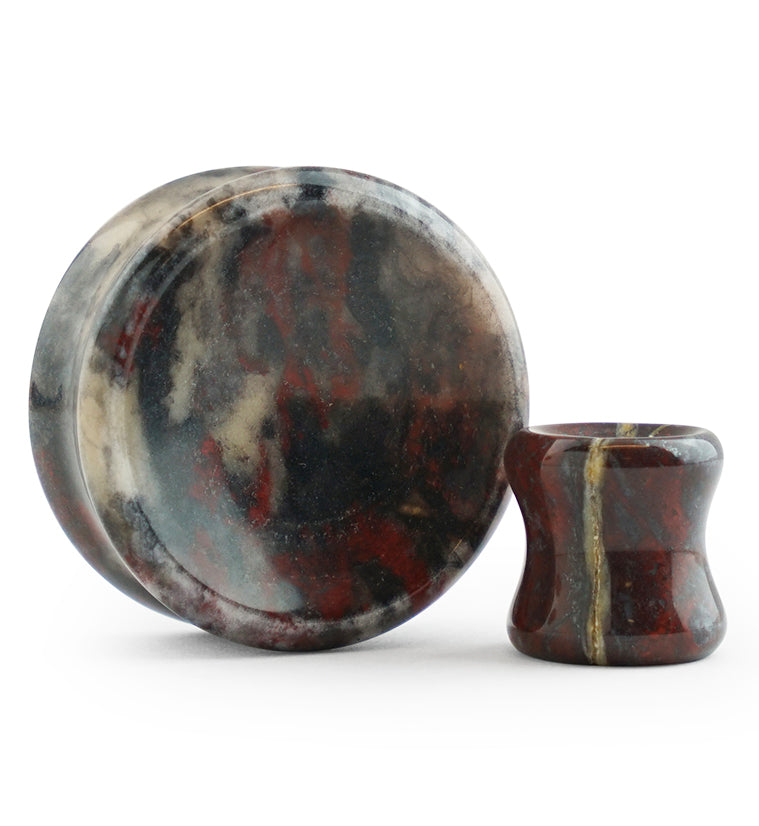 Concave Bloodstone Plugs