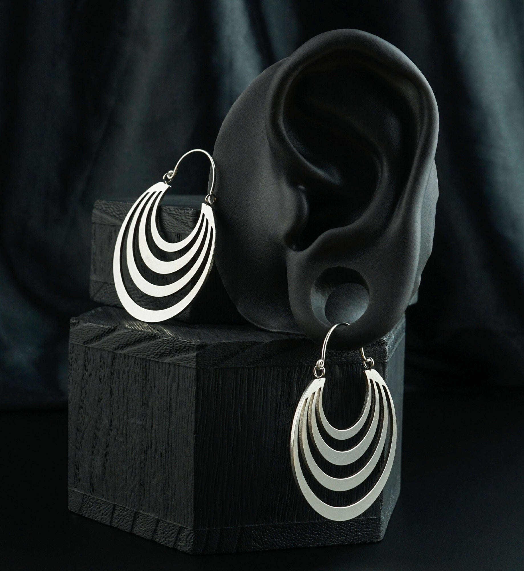 Concentric Stainless Steel Plug Hoops