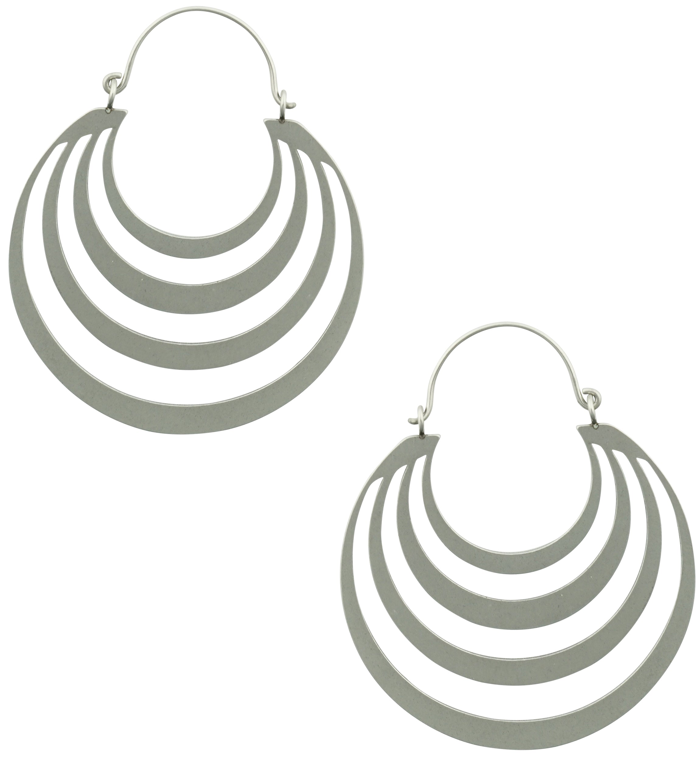 Concentric Stainless Steel Plug Hoops