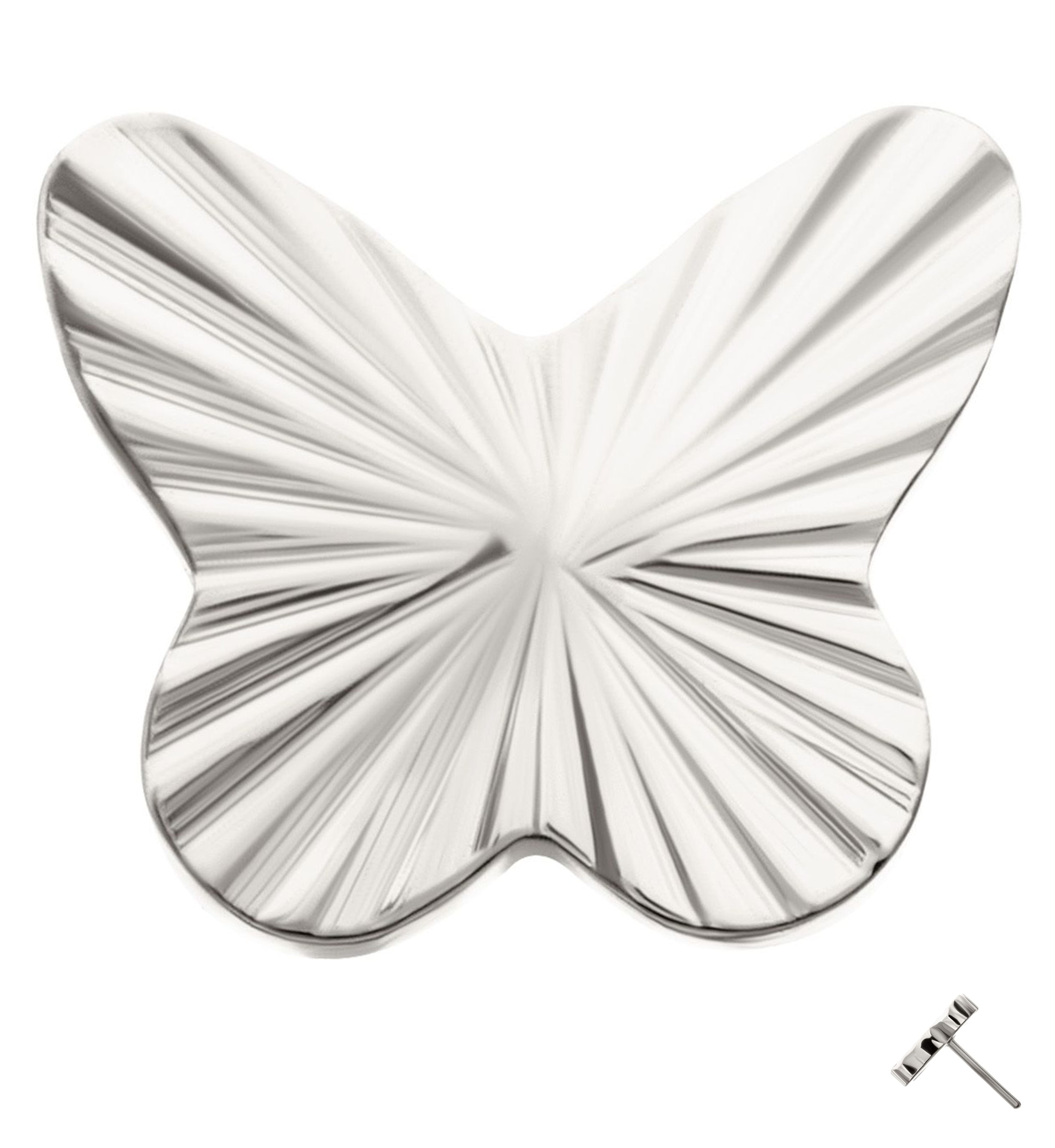 Corrugated Butterfly Threadless Titanium Top