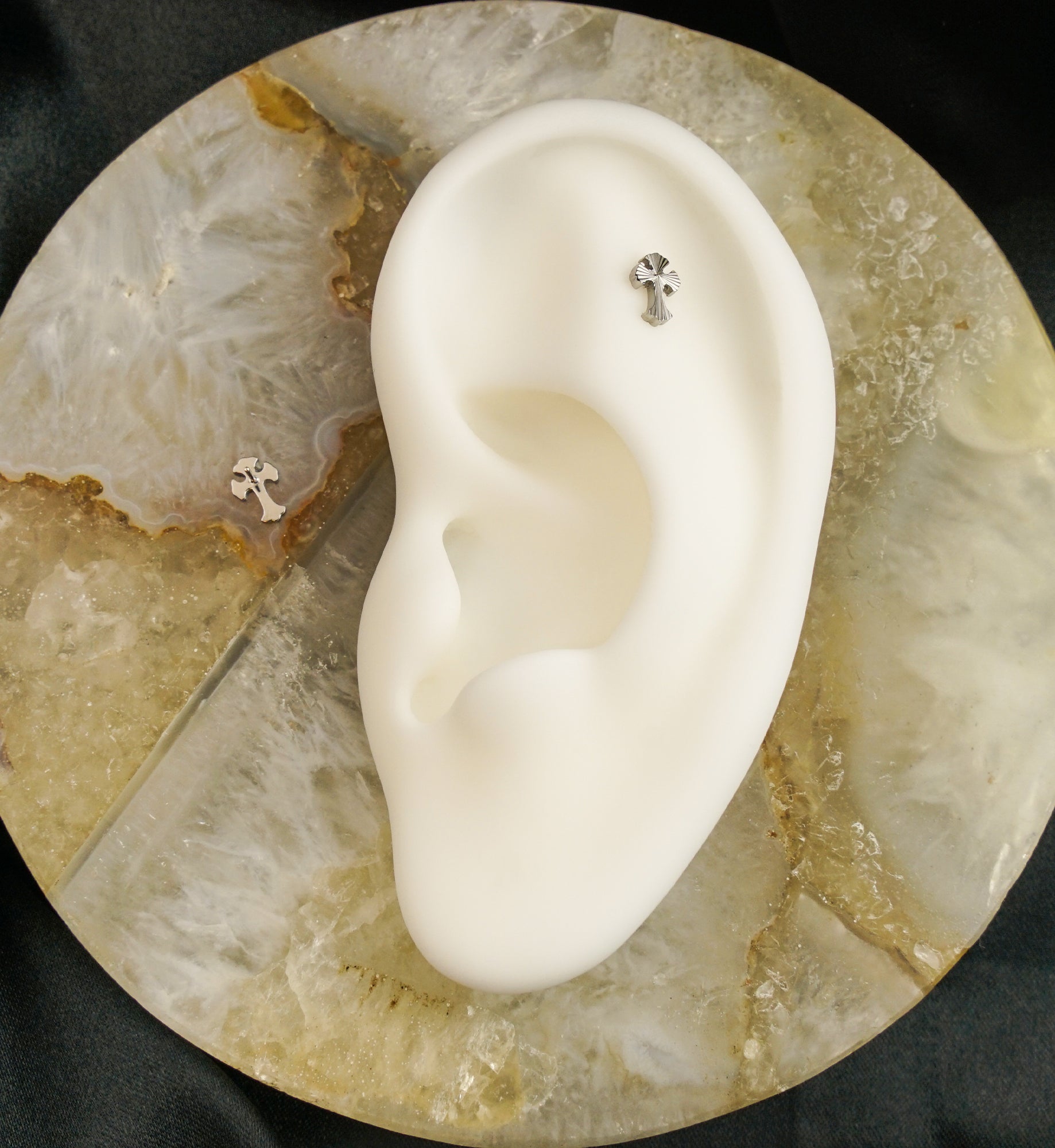 Corrugated Cross Threadless Titanium Top