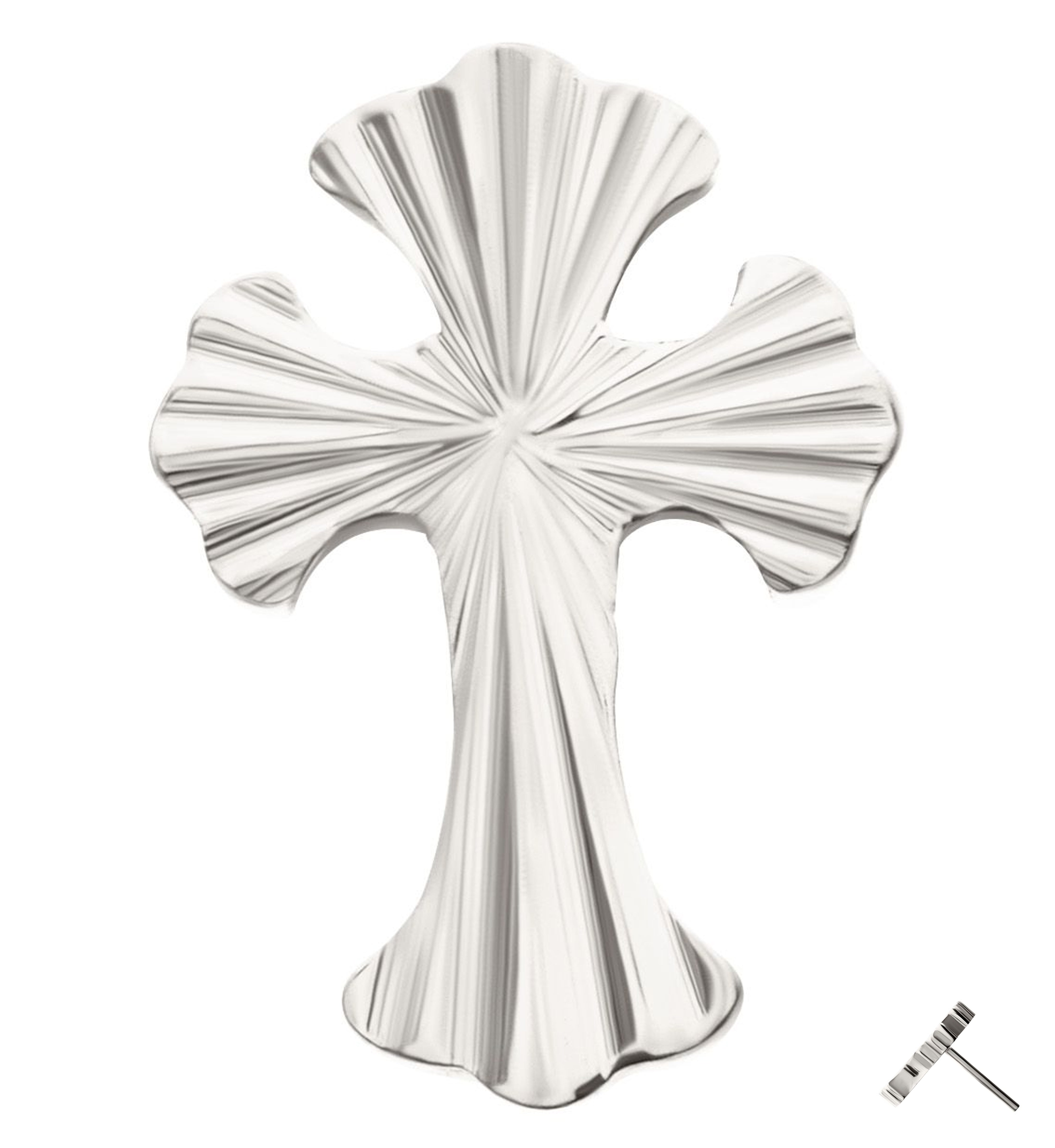 Corrugated Cross Threadless Titanium Top