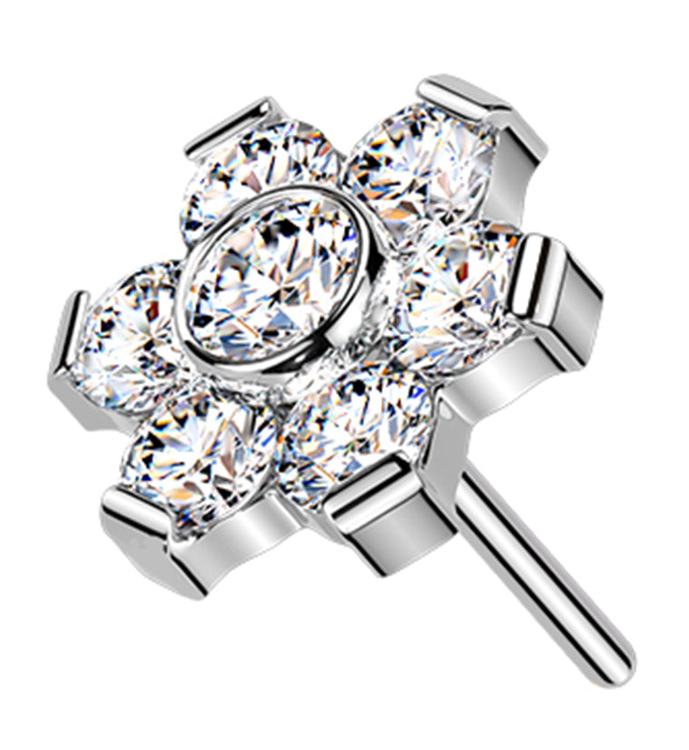 Cosmos Moissanite Gem Titanium Threadless Top