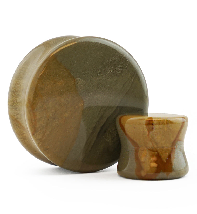Cripple Creek Picture Jasper Stone Plugs
