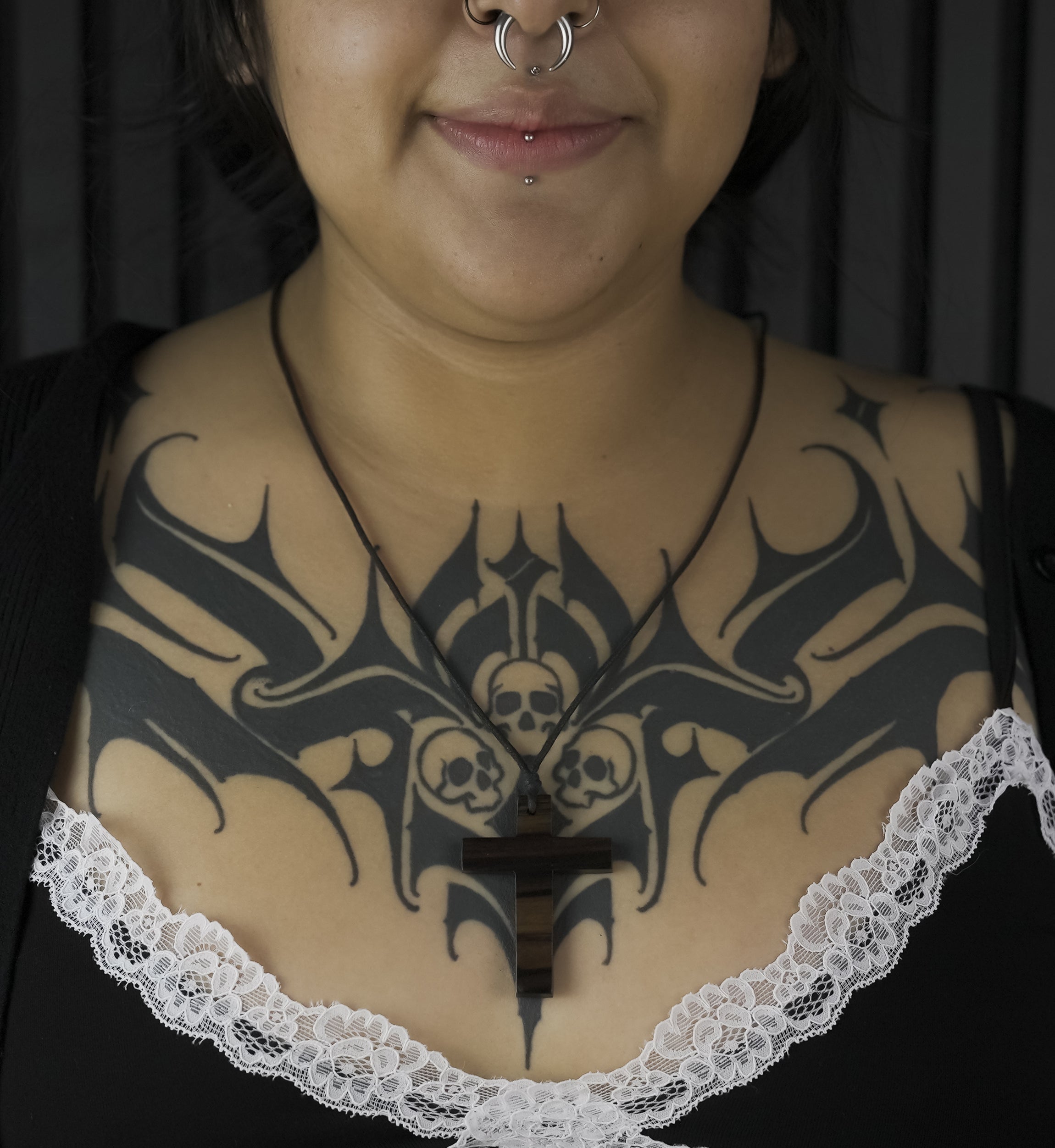 Cross Pendant Narra Wood Necklace