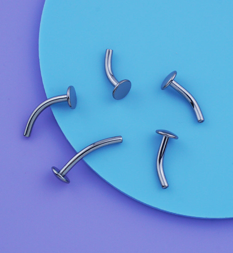 Threadless Labret Taper Curved Titanium Threadless Labret (Post Only) | UrbanBodyJewelry.com