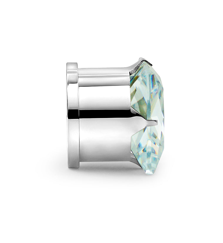 Clear CZ Gem Diamond Stud Plugs