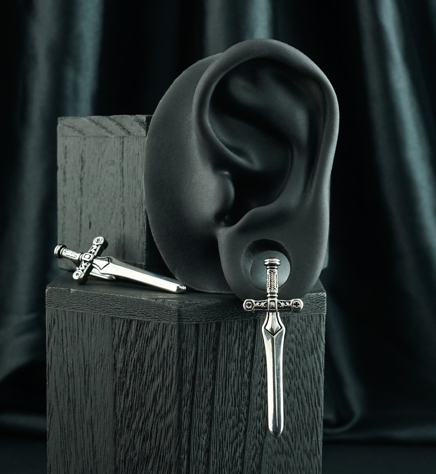 Dagger Stainless Steel Ear Weights