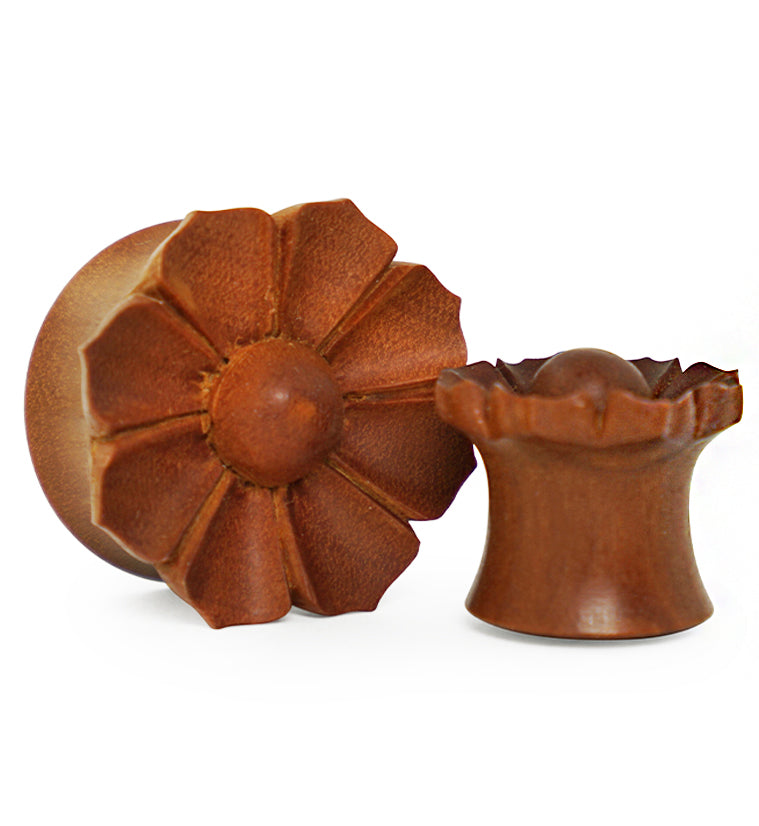 Daisy Flower Wood Plugs