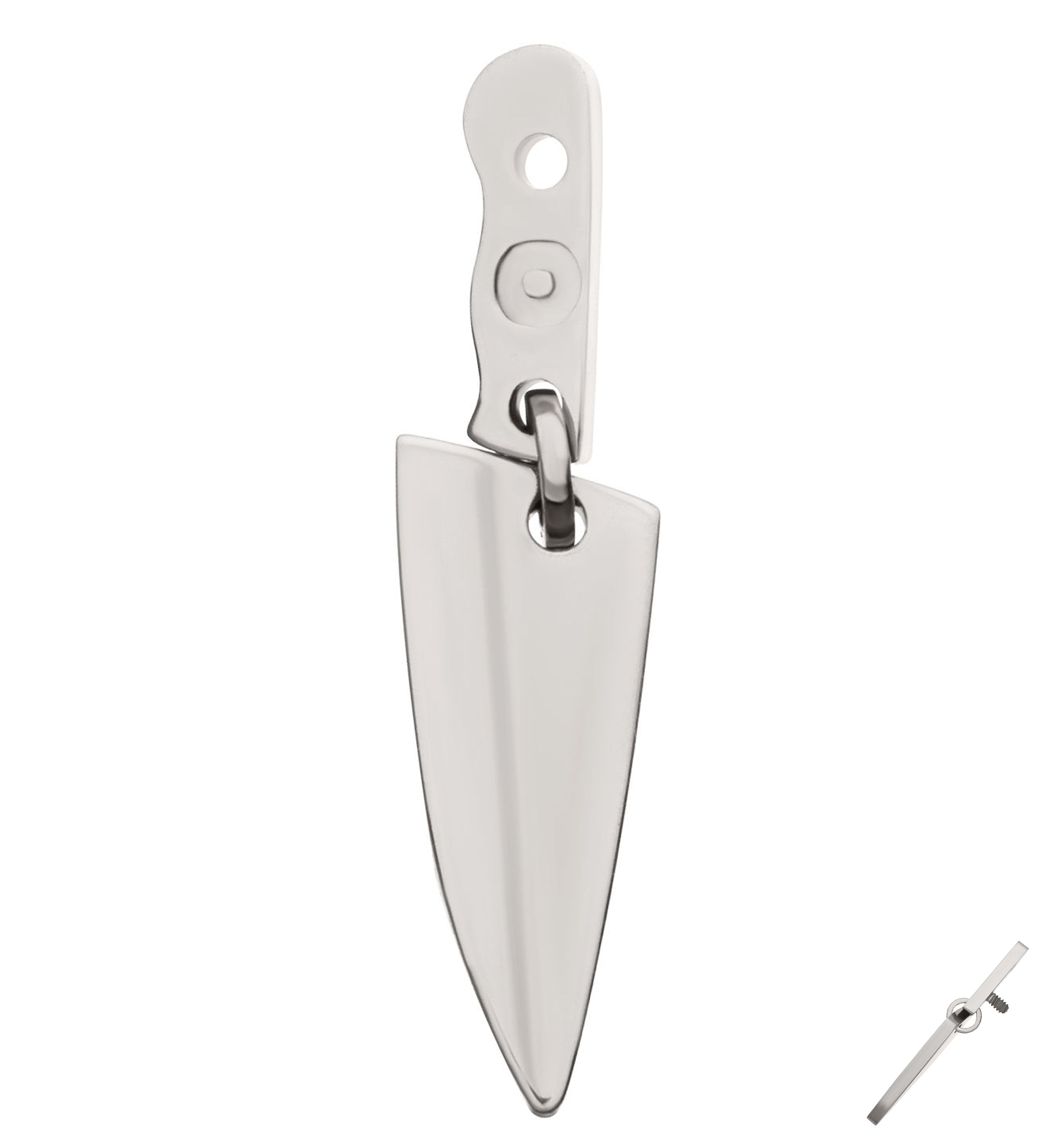 Dangle Blade Titanium Internally Threaded Top