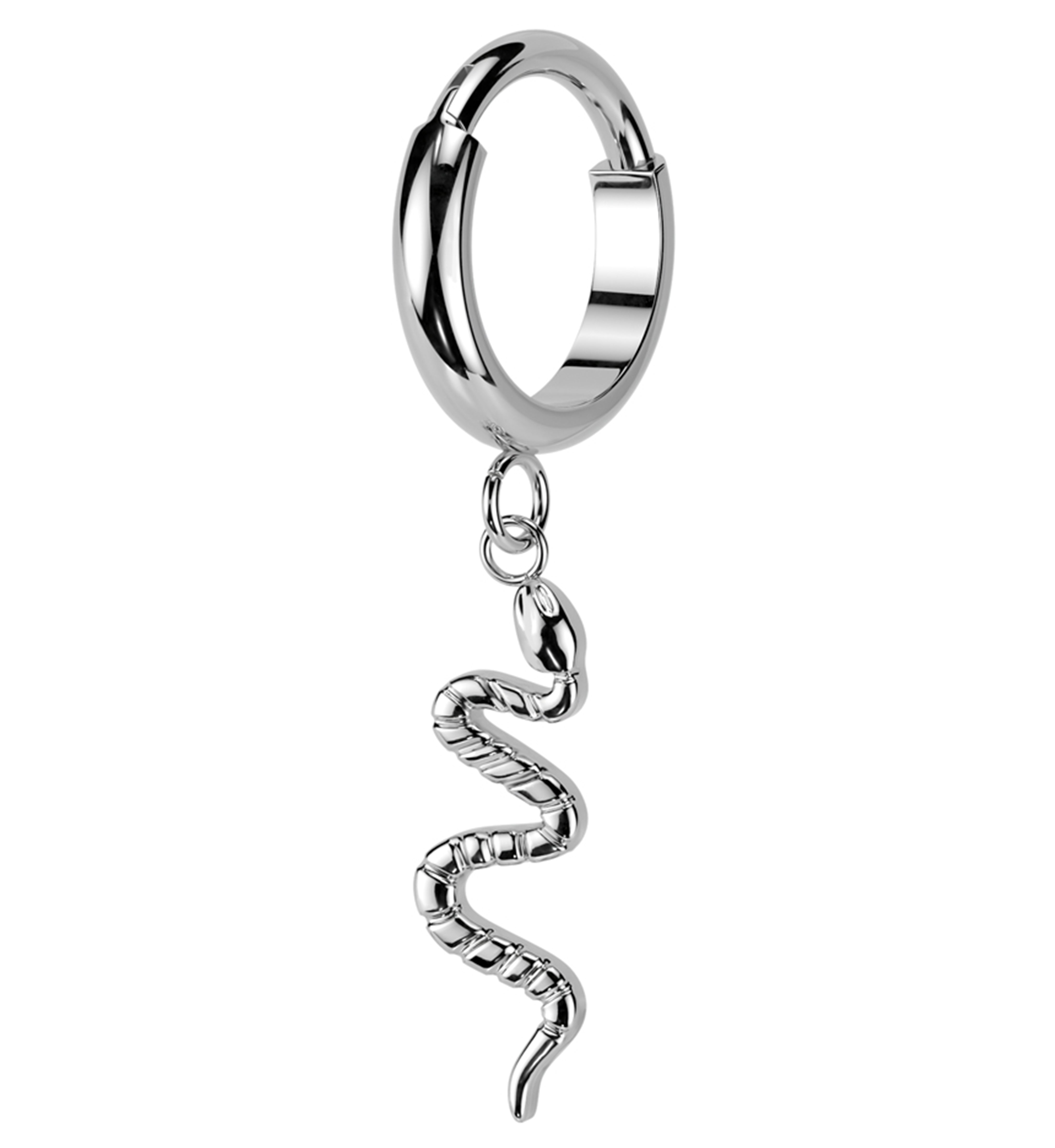 Dangle Snake Titanium Hinged Segment Ring