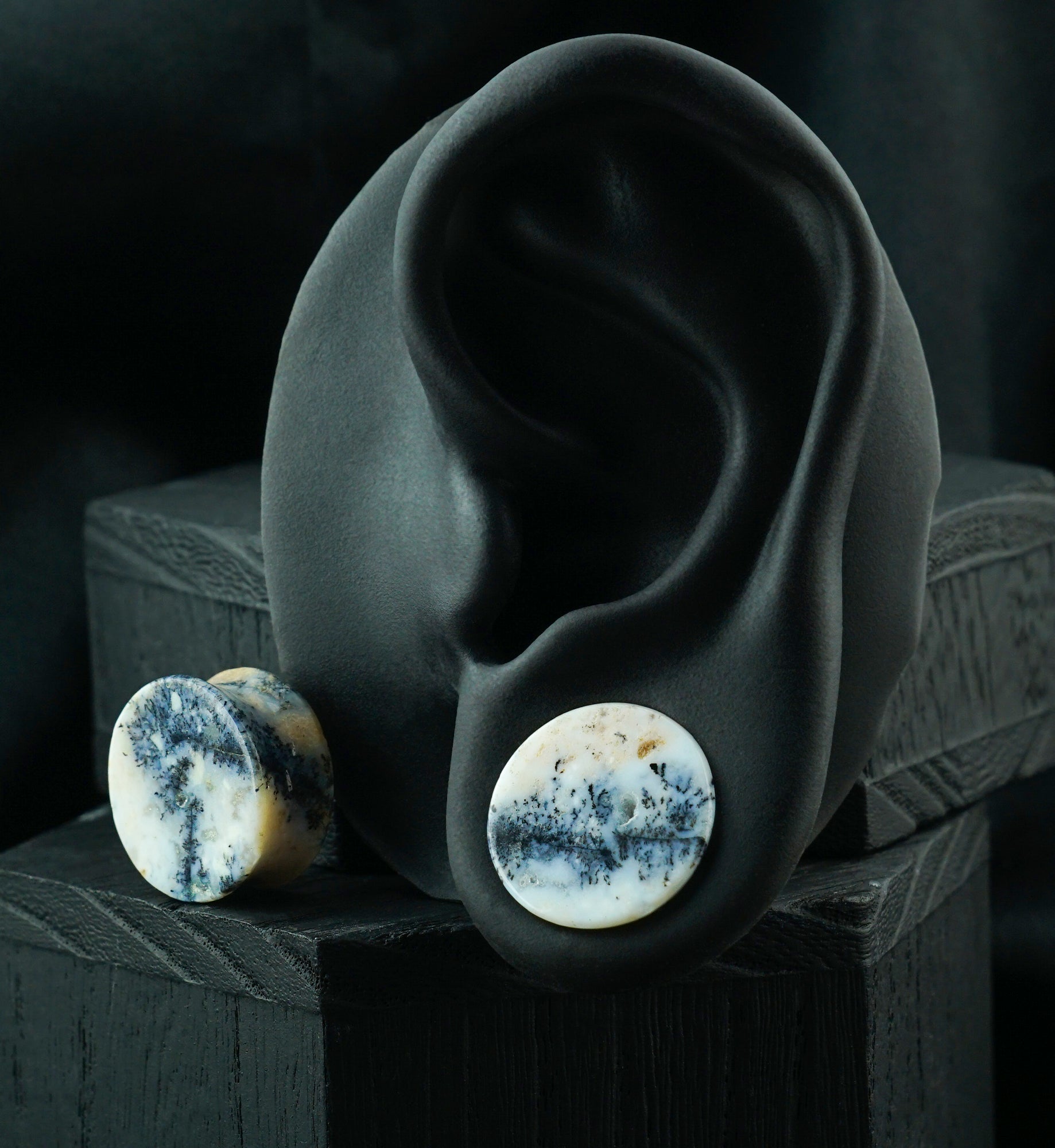 Dendrite Agate Stone Plugs