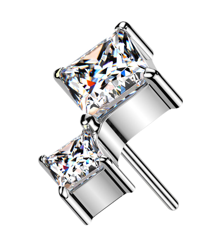 Diamond Echo CZ Titanium Threadless Top