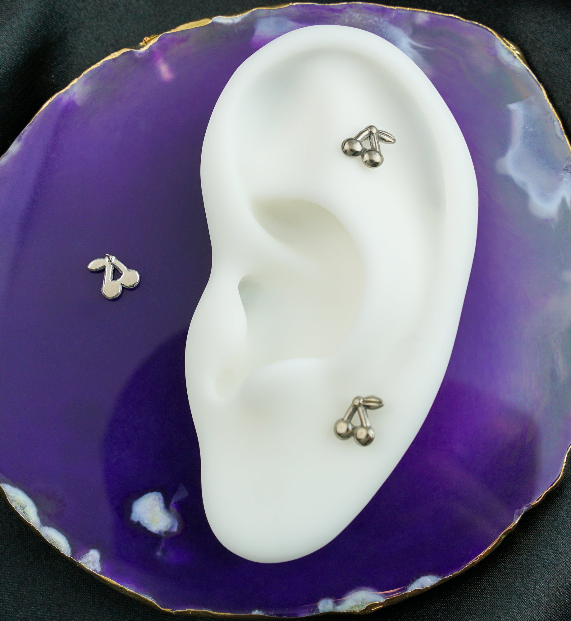 Double Cherries Titanium Threadless Top