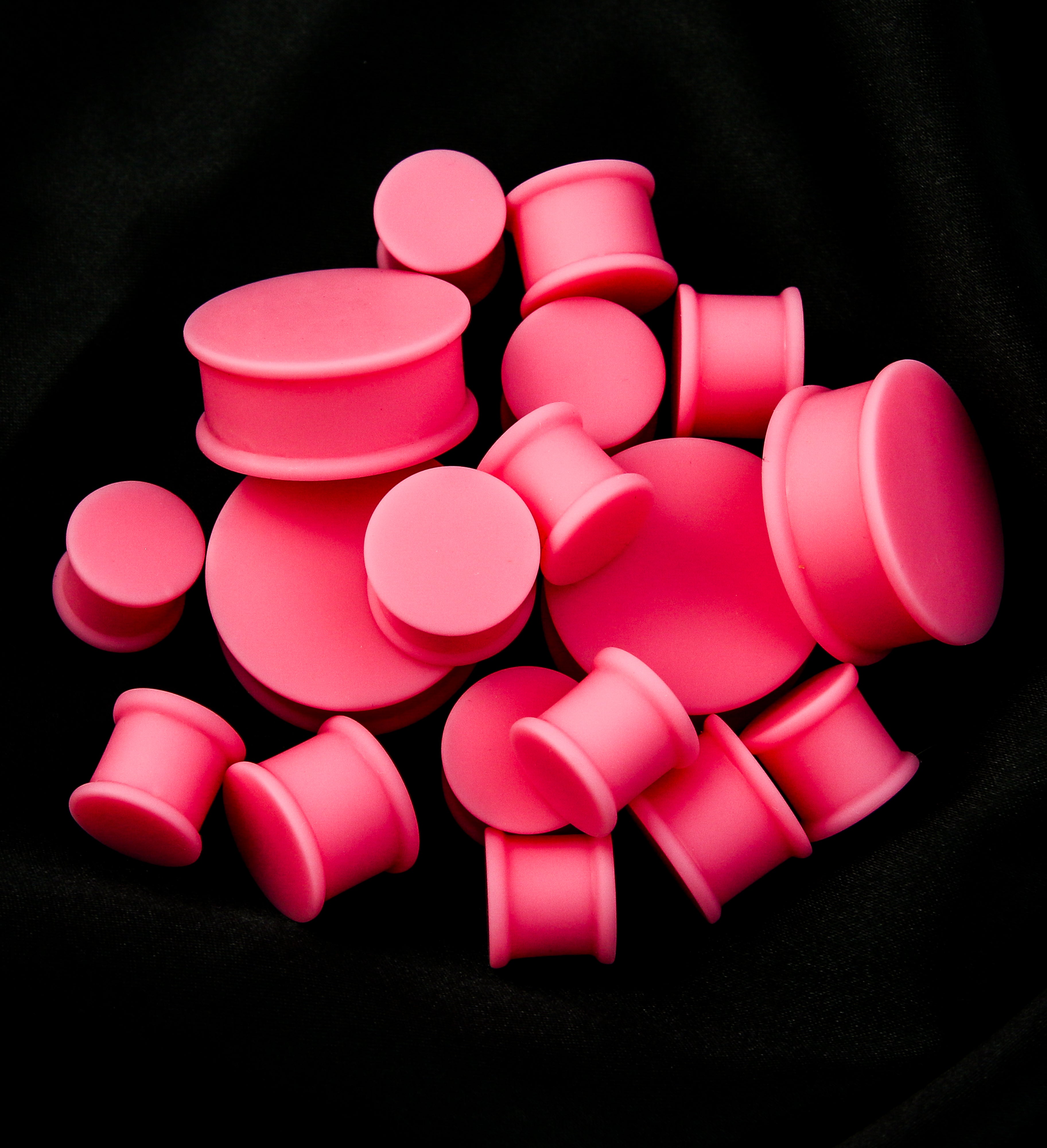Double Flare Matte Bubblegum Pink Silicone Plugs