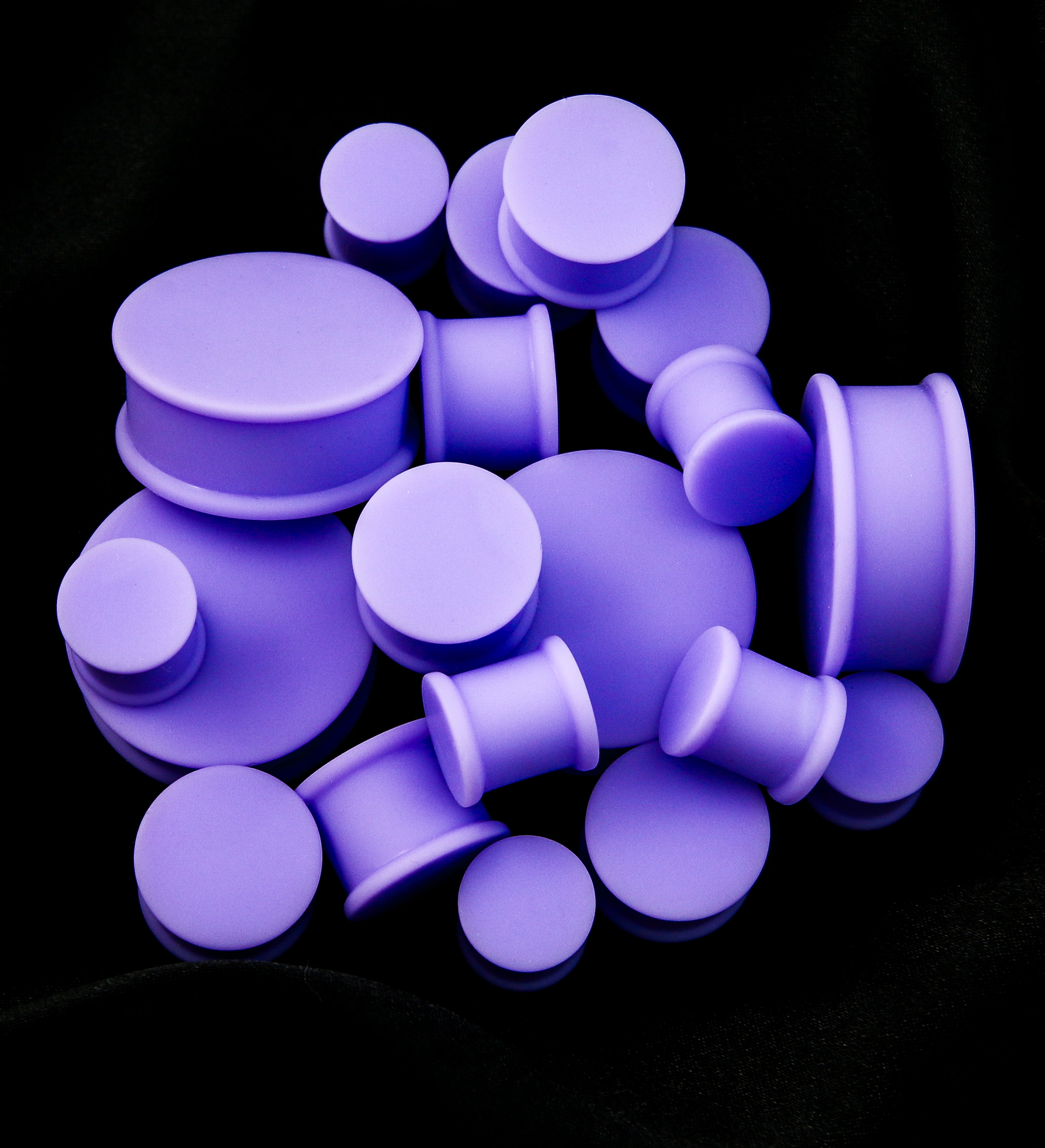 Double Flare Matte Lavender Silicone Plugs