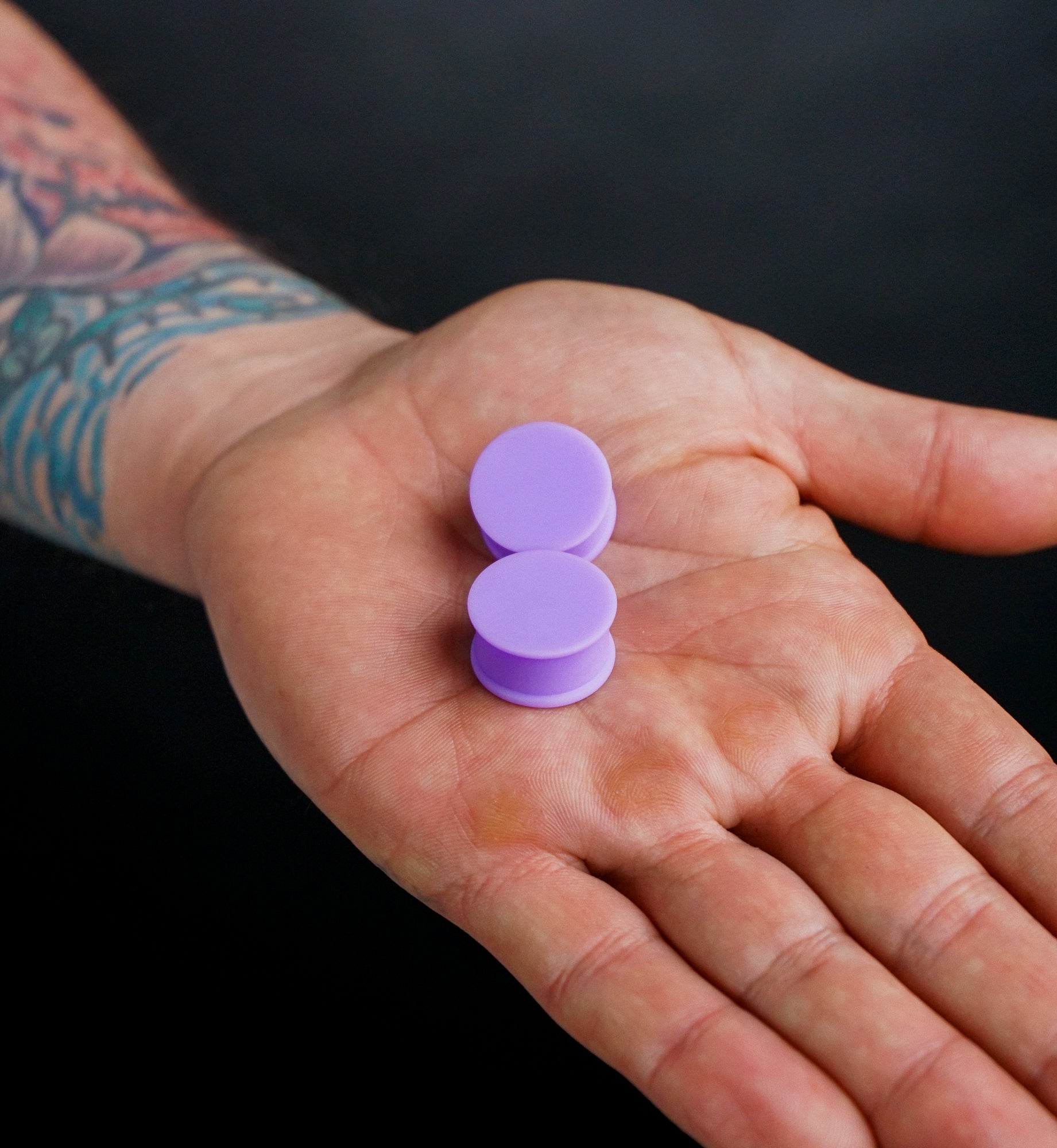 Double Flare Matte Lavender Silicone Plugs