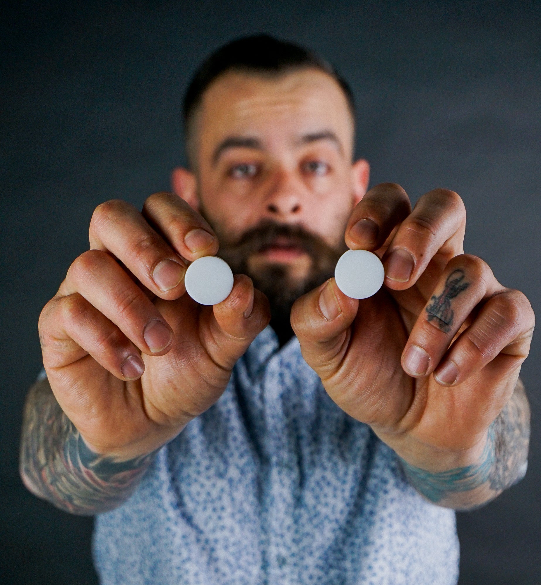 Double Flare Matte White Silicone Plugs