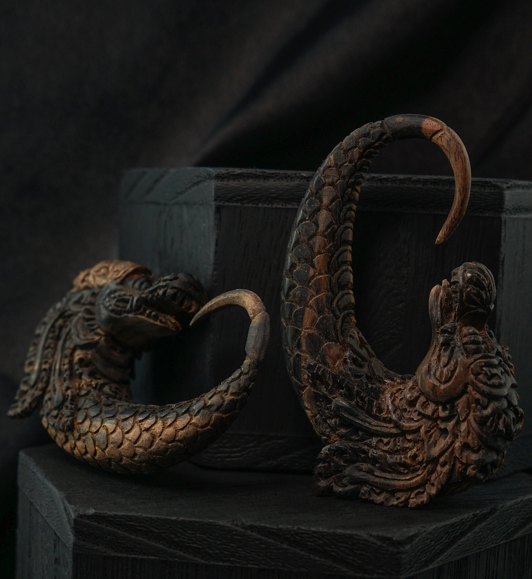 Dragon Fiery Areng Wooden Hangers