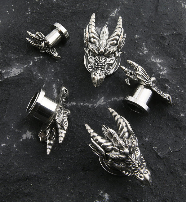 Dragon Head Stainless Steel Tunnel Plugs
