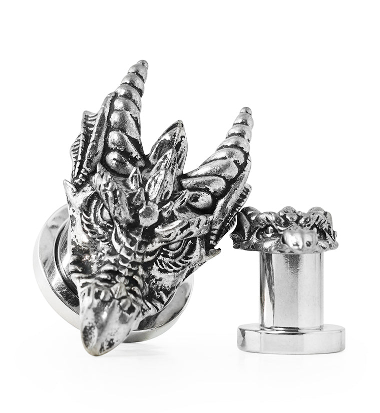 Dragon Head Stainless Steel Tunnel Plugs
