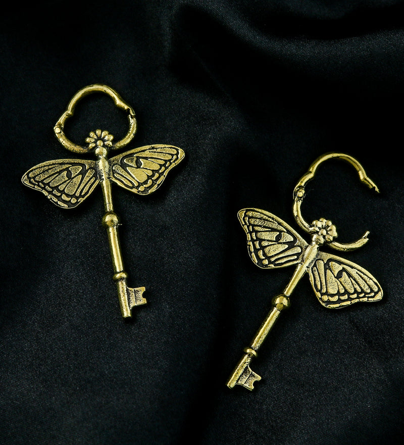 Dragonfly Key Hinged Brass Ear Weight