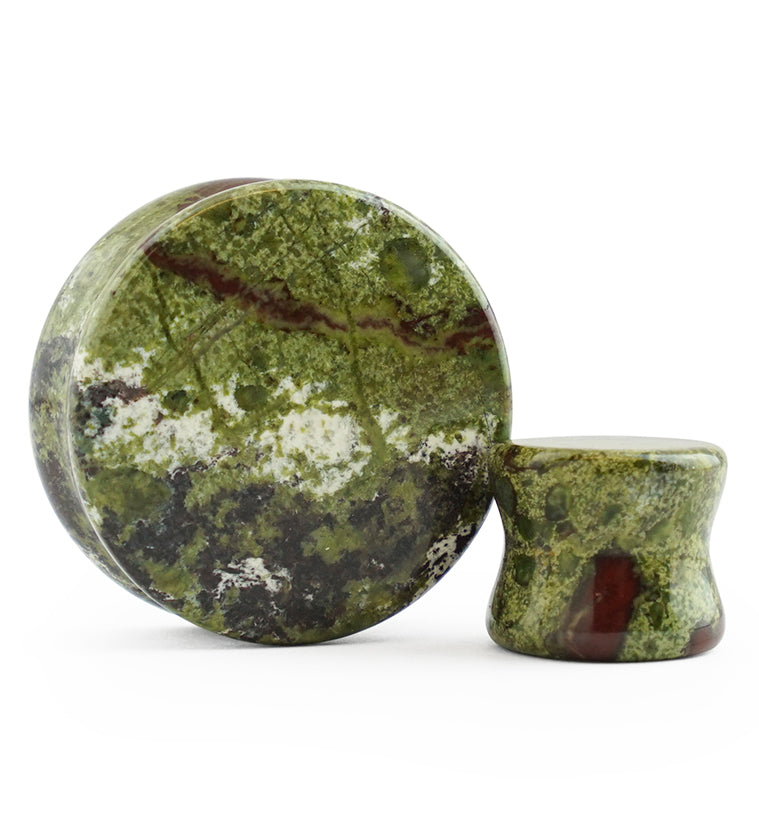 Dragons Blood Jasper Stone Plugs