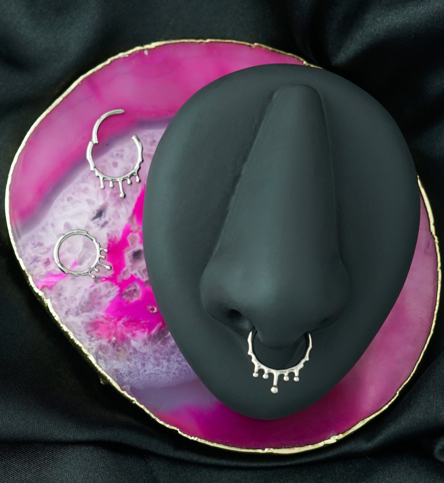 Drip Titanium Hinged Segment Ring