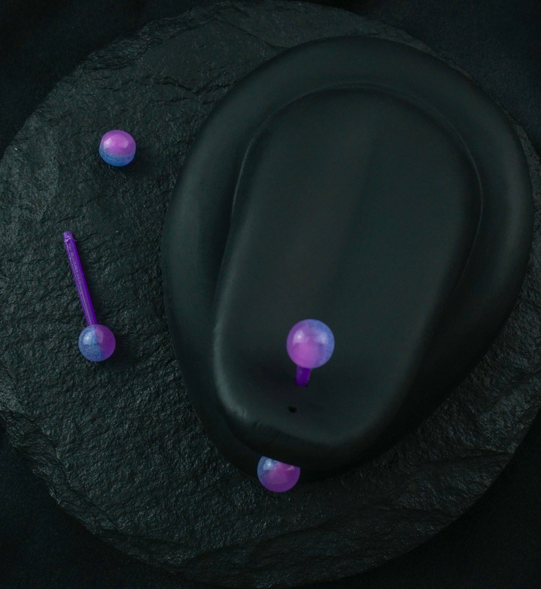 Dual Glow In The Dark Tongue Ring